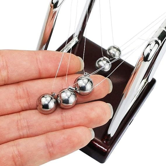 Newton Cradle Balance Steel Balls, 5 Balls Physics Science Pendulum Desk Toy, Home Decor Anti Stress Game Toy, Metal Pendulum Ball School Teaching Supplies, Steel Ball Balance Toy, Cool Office Decor and Tabletop Toys for Stress Relief Newton Cradle Balance Steel Balls, 5 Balls Physics Science Pendulum Desk Toy, Home Decor Anti Stress Game Toy, Metal Pendulum Ball School Teaching Supplies, Steel Ball Balance Toy, Cool Office Decor and Tabletop Toys for Stress Relief